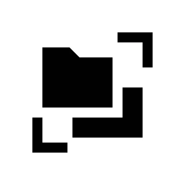 File Sharing Vektor Glyph Flaches Symbol — Stockvektor