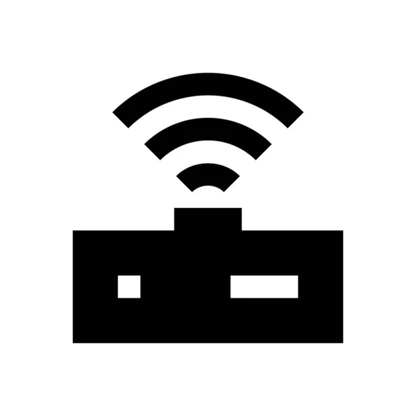 Modem Vector Glifo Icono Plano — Vector de stock