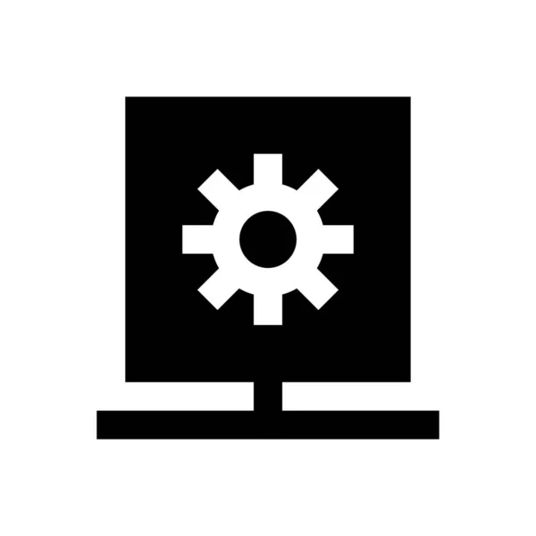 Configure Vector Glyph Flat Icon — 스톡 벡터