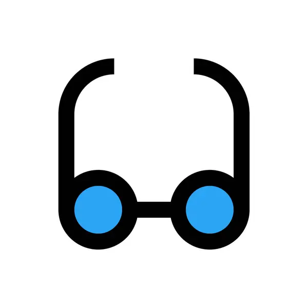Goggles Vector Flat Color Icon — Stock Vector
