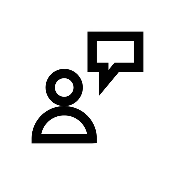 Message Vecteur Ligne Mince Icône — Image vectorielle