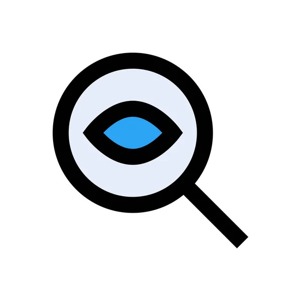 Search Vector Flat Color Icon — Stock Vector