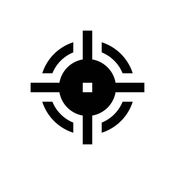 Fokusvektorglyphen Flaches Symbol — Stockvektor