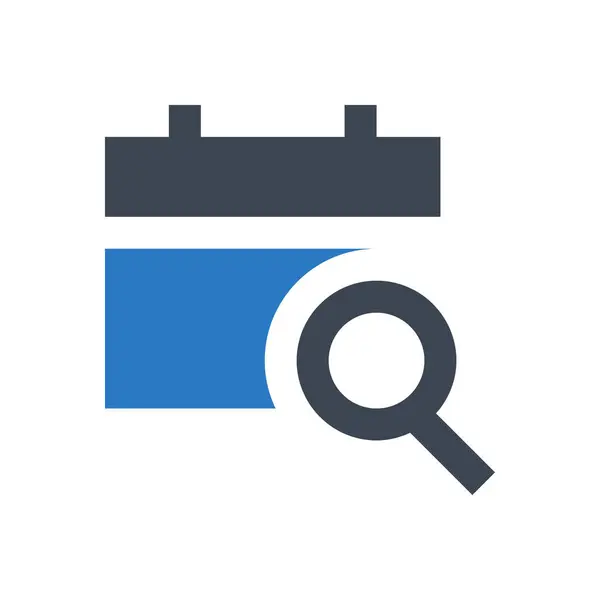 Search Vector Glyph Color Icon — 스톡 벡터