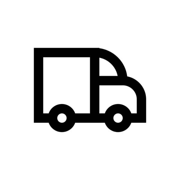 Vrachtwagen Vector Dunne Lijn Pictogram — Stockvector