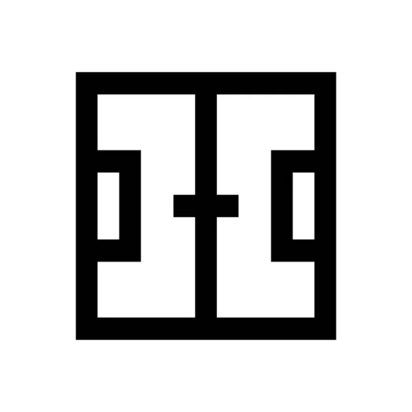 Значок Тонкой Линии Игровой Площадки — стоковый вектор