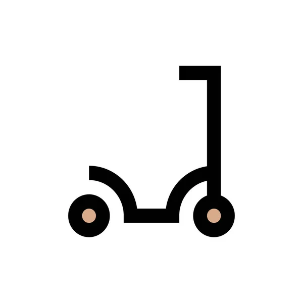 Fahrrad Vektor Flache Farbe Symbol — Stockvektor