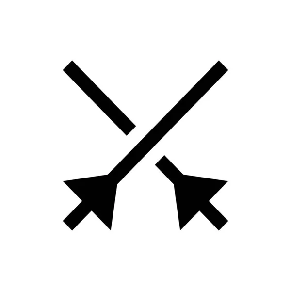 Schlachtvektorglyphen Flaches Symbol — Stockvektor