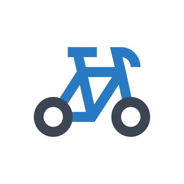 Значок Векторного Цвета Велосипеда — стоковый вектор