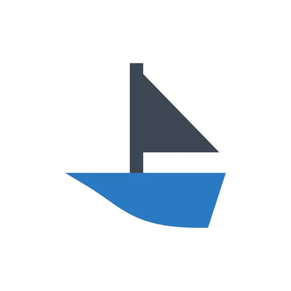Ship Vector Glyph Color Icon — Stock Vector