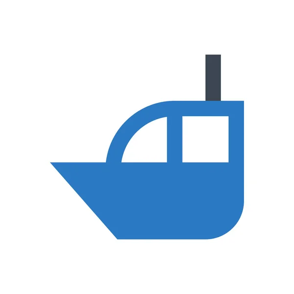 Boat Pixel Prefect Vector Icon — Stock Vector