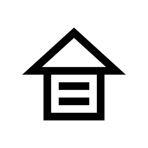 Haus Pixel Präfekt Vektorsymbol — Stockvektor
