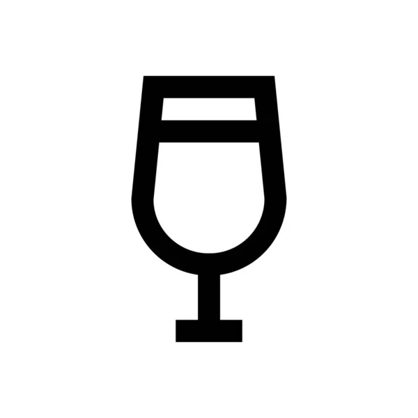 Drink Vector Dunne Lijn Pictogram — Stockvector