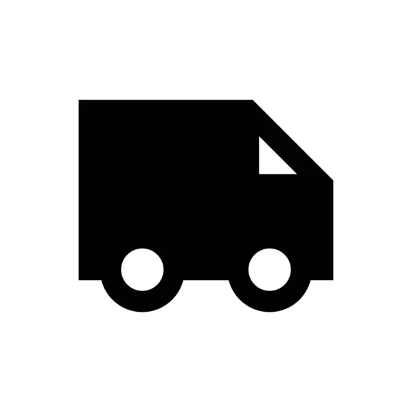 Camion Vecteur Glyphe Icône Plate — Image vectorielle