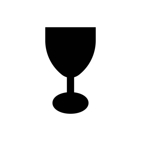 Wein Vektor Glyphen Flaches Symbol — Stockvektor