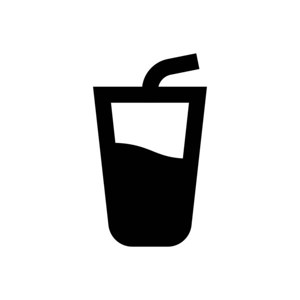 Trinken Vektor Glyphen Flaches Symbol — Stockvektor