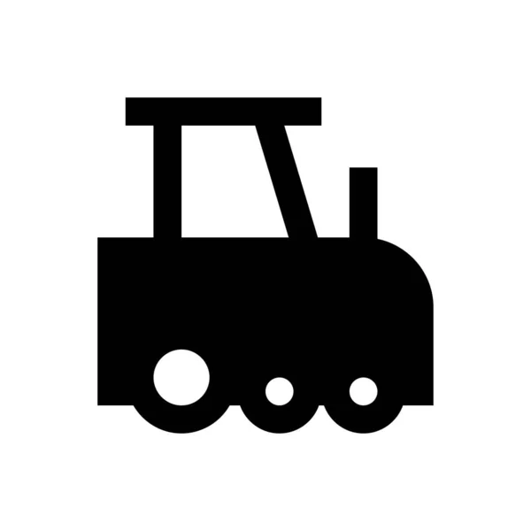 Motor Vektor Glyphen Flaches Symbol — Stockvektor