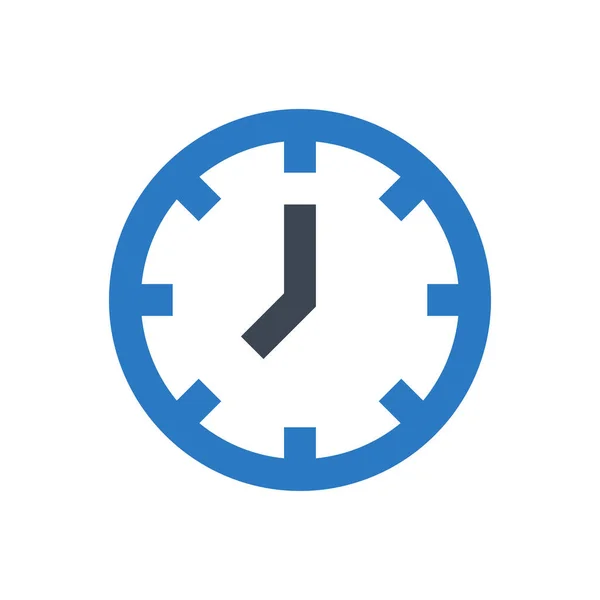 Годинник Векторний Гліф Кольоровий Значок — стоковий вектор