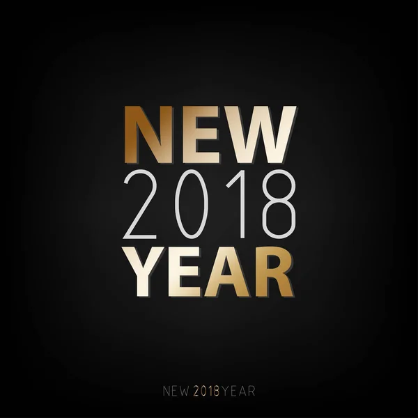 Šťastný nový rok 2018. Nový rok byt určen vektor — Stockový vektor