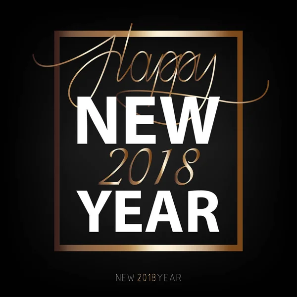 Šťastný nový rok 2018. Nový rok byt určen vektor — Stockový vektor