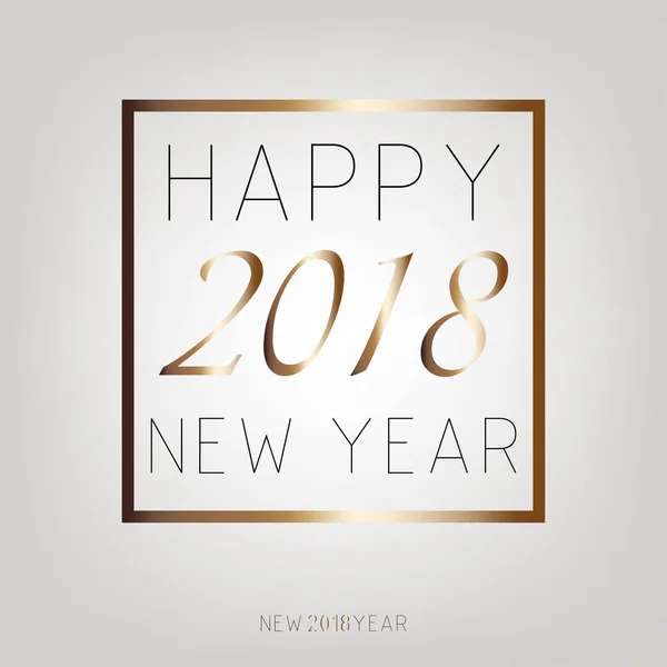 Happy New Year 2018. Nieuwjaar platte ontworpen vector — Stockvector