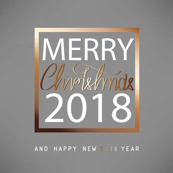 Veselé Vánoce a šťastný nový rok 2018 — Stockový vektor