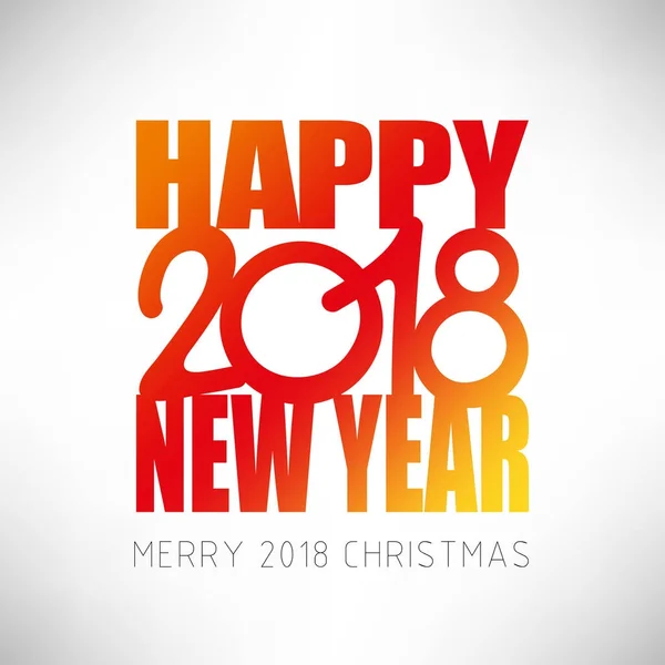 2018 幸せな新しい年のベクトルの背景 新年とメリー クリスマス 2018 のテーマ — ストックベクタ