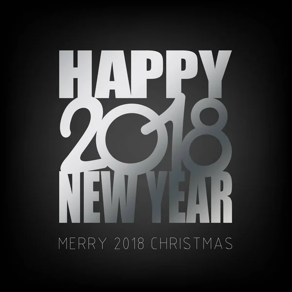 Šťastný Nový Rok 2018 Vektorové Pozadí Nový Rok Veselé Vánoce — Stockový vektor