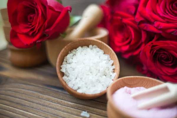 Set para spa y belleza. Baño y ducha relajación . — Foto de Stock