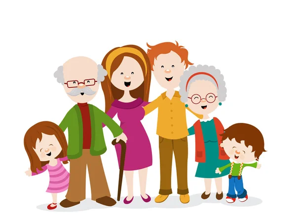 Illustration einer Familie — Stockvektor