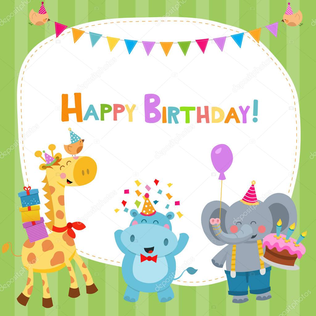 Cute Animals Birthday Card