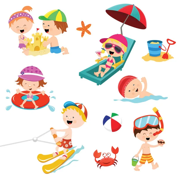 Summer Kids Collection — Stock Vector