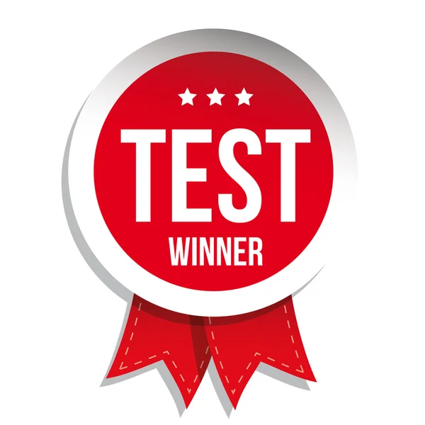 Test Winner badge vector — Stock Vector