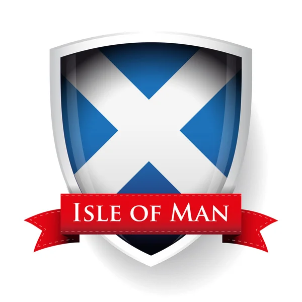 Skottland flagga med Isle of Man logga — Stock vektor