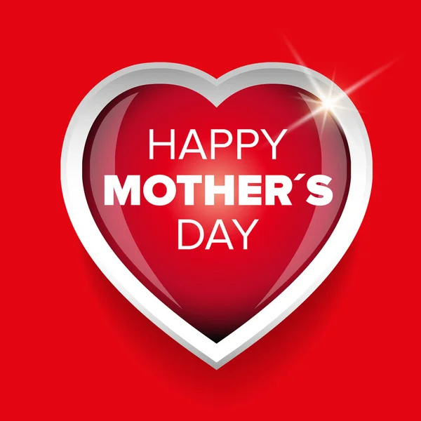 Glad mors dag vektor hjärta — Stock vektor