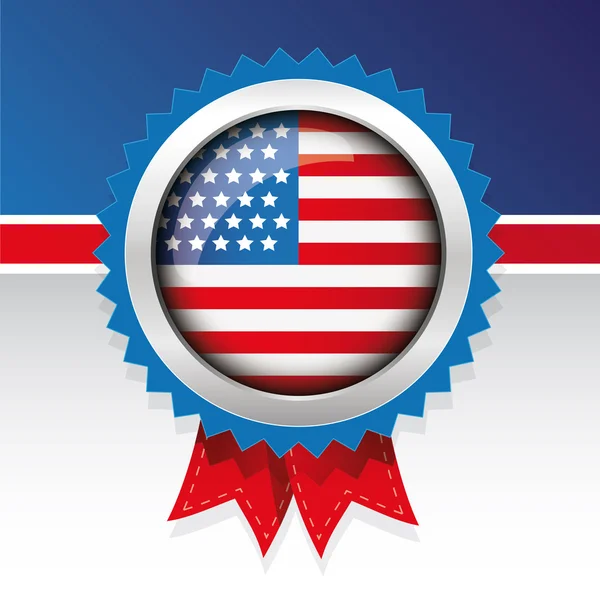 Fourth of july Amerikaanse onafhankelijkheidsdag label badge vector — Stockvector