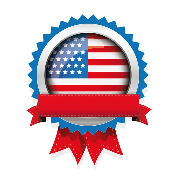 Fourth of july american independence day label badge vector — Stock Vector