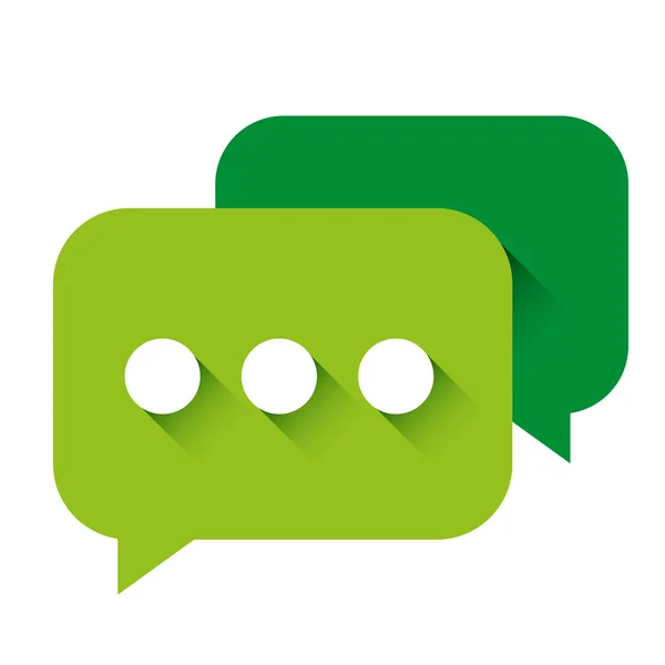 Icono de chat vector verde — Archivo Imágenes Vectoriales