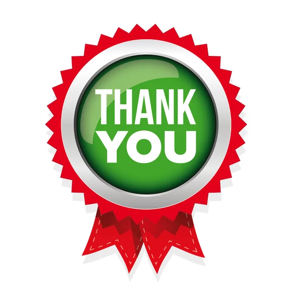 Thank You badge vector — Stock Vector