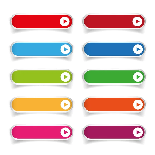 Colorful long round buttons — Stock Vector