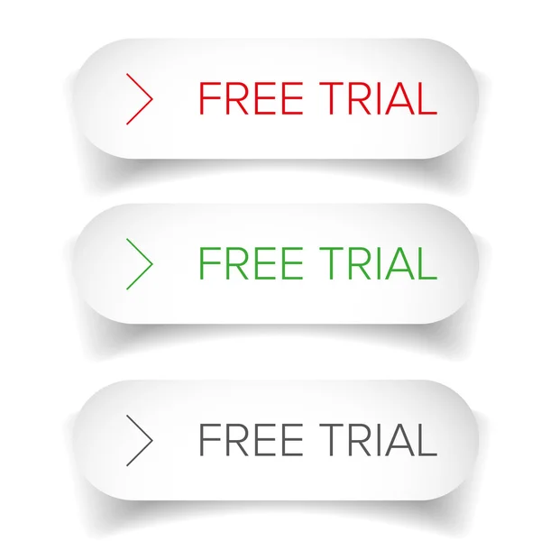 Gratis Trial knop set — Stockvector