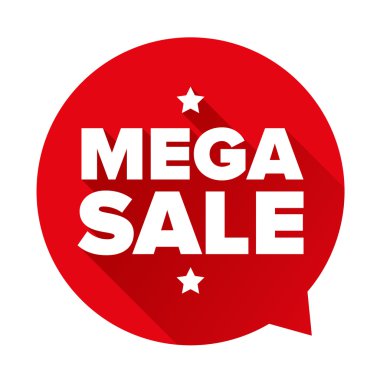 Mega satış etiket vektör