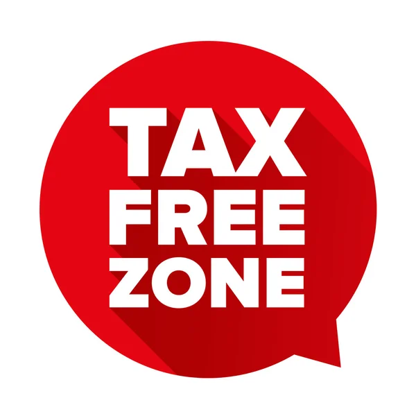 Tax free red speech bubble vector — Stock Vector