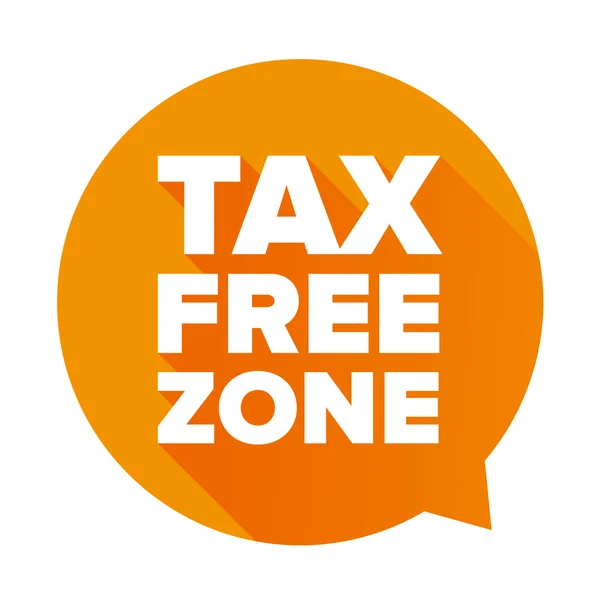 Tax free orange speech bubble vector — Stock Vector