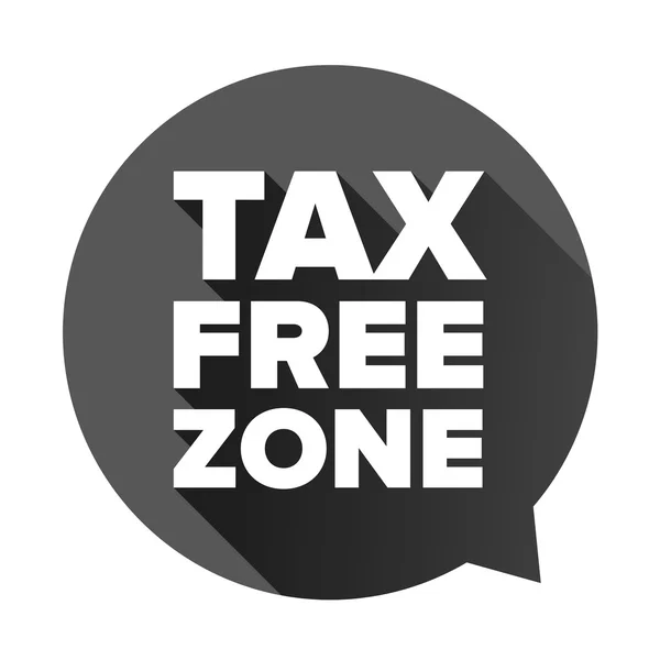 Tax free grey speech bubble vector — Stock Vector