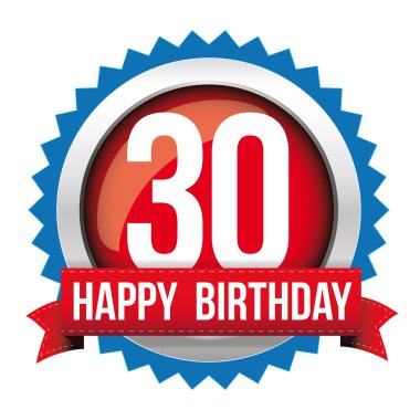 Otuz yıl kutlu olsun rozet şerit