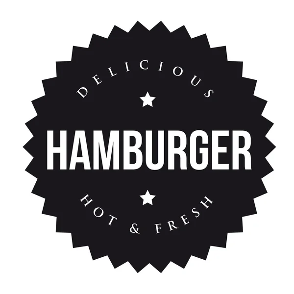 Hamburger vintage timbro nero — Vettoriale Stock