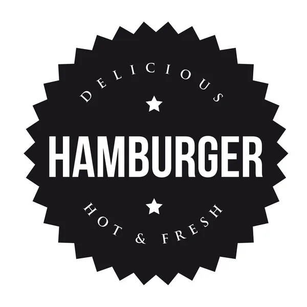 Hamburger Vintage schwarze Stempel — Stockvektor