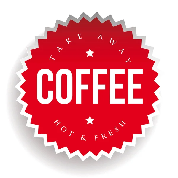 Kaffee zum Mitnehmen Schriftzug — Stockvektor