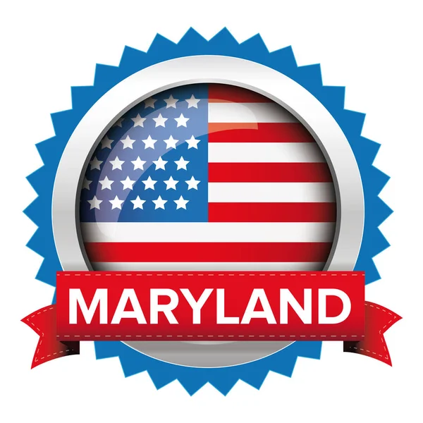 Flaga wektor odznaka Maryland i Stany Zjednoczone Ameryki — Wektor stockowy